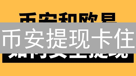 币安提现卡住？别慌！学会这几招，快速解决难题